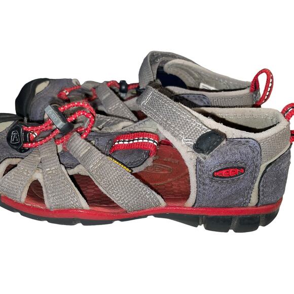 Keen Kid Sz 12 Sandals Seacamp II CNX Water Hook Loop Magnet Racing Red 1014123 - Picture 3 of 15